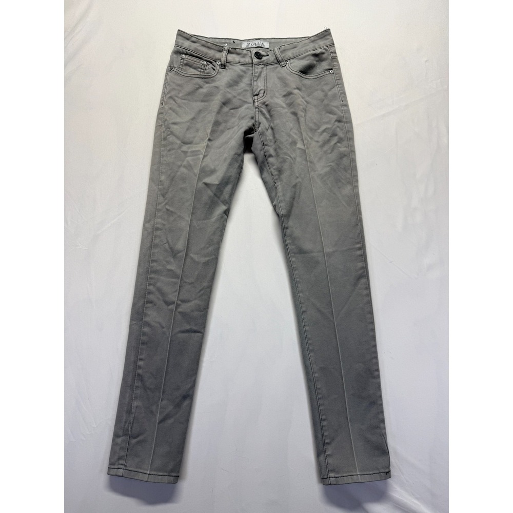 Puzzle Classic Wear Jeans Womens 7‎ Gray Denim Cotton Casual Mid Rise Skinny Leg